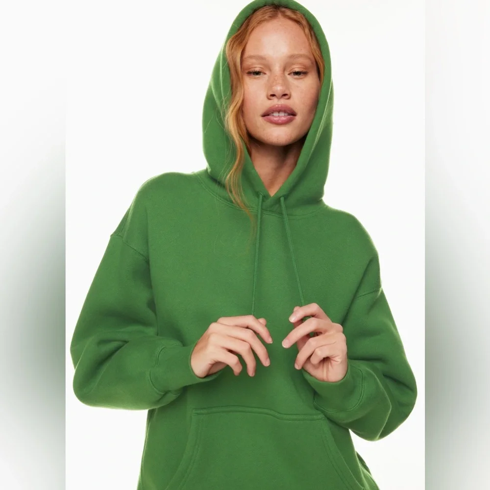 SOLD - NWOT | Aritzia TNA | Sweatfleece Bubble Fleece | Dark Emerald Green | S - Picture 5 of 12